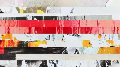 Torn posters strips stop motion animation background Stock Footage 318892131