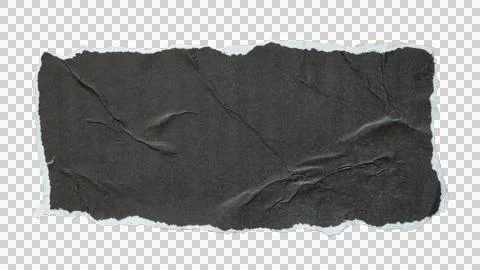 Torn rectangle black paper for using as text box Stock Photos