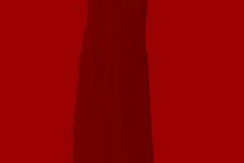 Torn red paper with shadow. Contrast. isolated. Stockfoto's