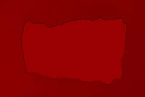 Torn red paper with shadow. Contrast. isolated. Foto stock