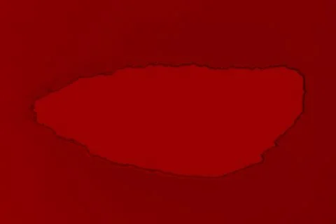 Torn red paper with shadow. Contrast. isolated. Stock Photos