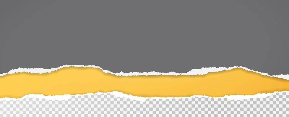 Torn, ripped horizontal squared and grey paper strips with soft shadow are on Stock Illustration