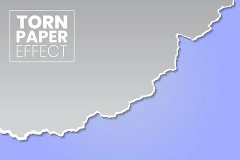 Torn ripped paper sheet edge vector Stock Illustration