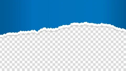 Torn ripped paper sheet on transparent background Stock Illustration