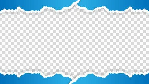 Torn ripped paper sheet on transparent background Stock Illustration