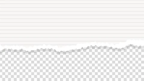 Torn ripped paper sheet on transparent background Stock Illustration