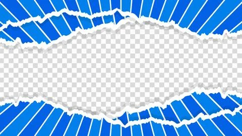 Torn ripped paper sheet on transparent background Stock Illustration