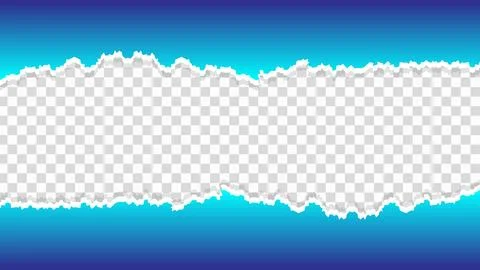 Torn ripped paper sheet on transparent background Stock Illustration