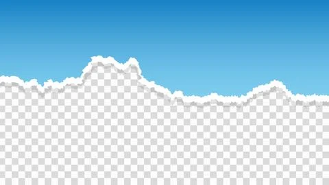 Torn ripped paper sheet on transparent background Stock Illustration