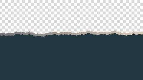 Torn ripped paper sheet on transparent background Stock Illustration