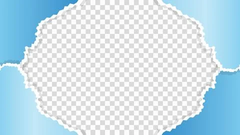 Torn ripped paper sheet on transparent background Stock Illustration
