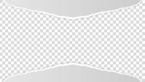 Torn ripped paper sheet on transparent background Stock Illustration