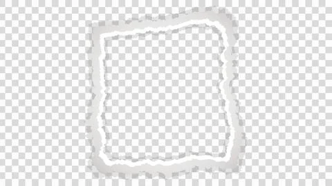 Torn ripped paper sheet on transparent background Stock Illustration