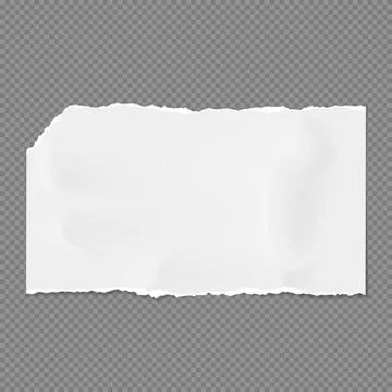 Torn, ripped paper strip, notebook sheet with soft shadow is on dark squared Stock Illustration