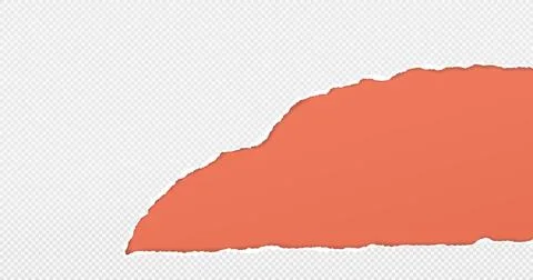 Torn, ripped squared paper with soft shadow is on red background for text or ad. Stock Illustration