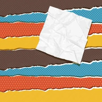 Torn scratch paper vintage background. Vector texture. Stock Illustration