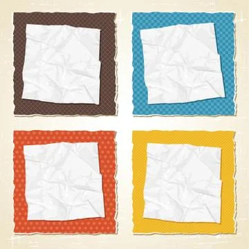 Torn scratch paper vintage background. Vector texture. イラスト素材