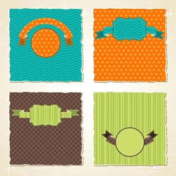 Torn scratch paper vintage background. Vector texture Stock Illustration