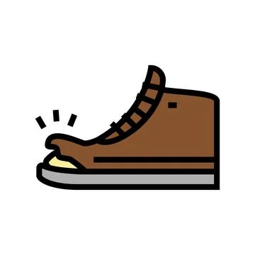 Torn shoe color icon vector illustration Illustrazione stock