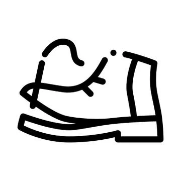 Torn Shoe Thread Icon Vector Outline Illustration Stock Illustration