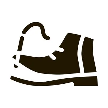 Torn Shoe Thread Icon Vector Glyph Illustration Stock Illustration