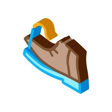 Torn Shoe Thread isometric icon vector illustration イラスト素材