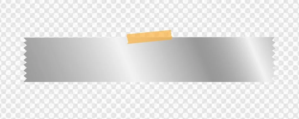 Torn silver ticket stub. Isolated ticket stub with yellow tab. Event entry pass Stock Illustration