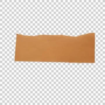 A torn strip of light brown paper with rough edges Foto stock