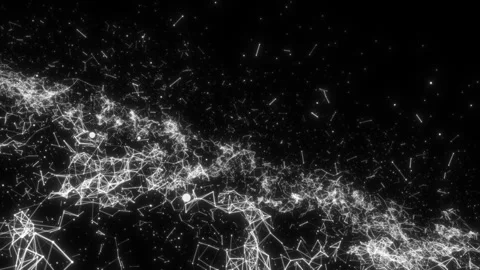 A torn surface of intertwined dots and lines Stock Footage 277897828