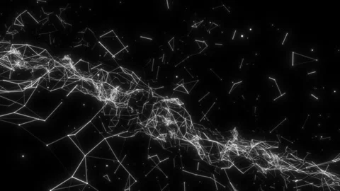 A torn surface of intertwined dots and lines1 Stock Footage 277897844