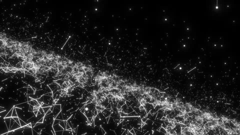 A torn surface of intertwined dots and lines3 Stock Footage 277898936