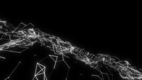 A torn surface of intertwined dots and lines5 Stock Footage 277899304