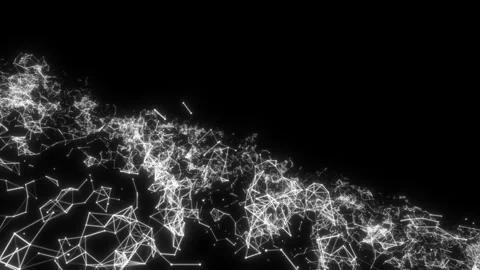 A torn surface of intertwined dots and lines4 Stock Footage 277899349