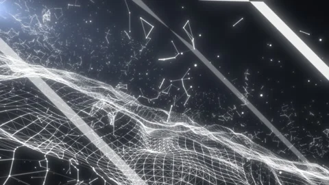 A torn surface of intertwined dots and lines7 Stock Footage 277900124