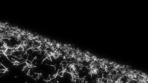 A torn surface of intertwined dots and lines8 Stock Footage 277900678