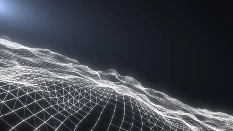 A torn surface of intertwined dots and lines9 Stock Footage 277900884