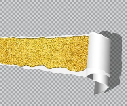 Torn transparent gridded paper sheet background Stock Illustration