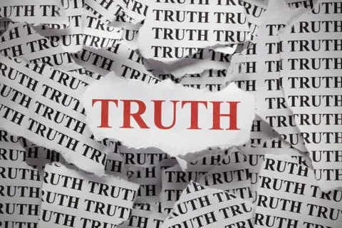 Torn truth Foto stock