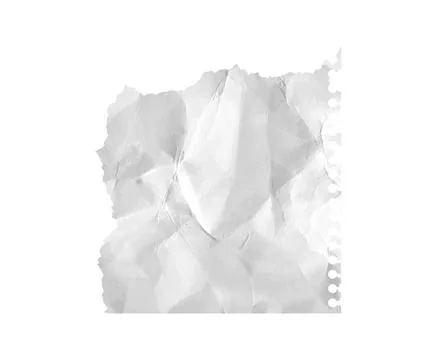 Torn white crumpled paper piece from notebook. Newspaper angle sheet with Stock Illustration