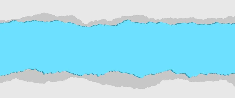 Torn white paper frame Stock Illustration