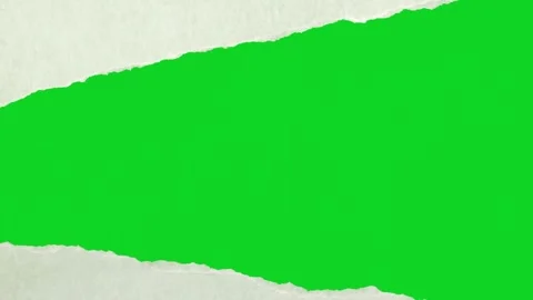 Torn white paper horizontal rip revealing animated on green screen gives high Stock Footage 335209652