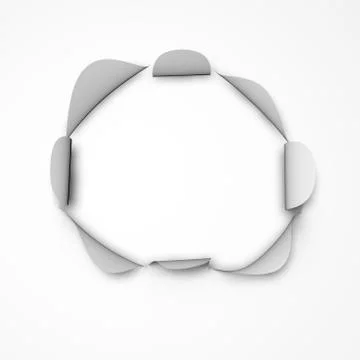 Torn white paper Stock Illustration