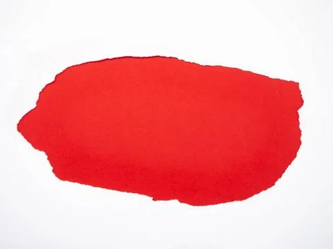 Torn white paper isolated on red Torn white paper isolated on red Copyrigh... Stock Photos