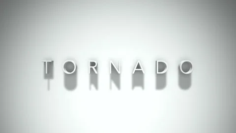 Tornado 3D title animation with shadows ... | Stock Video | Pond5