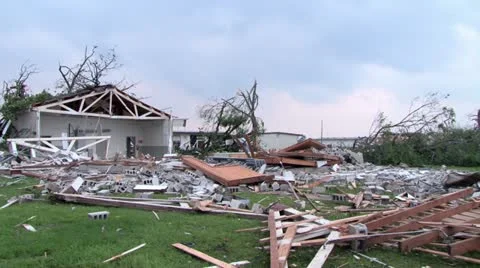 Tornado aftermath Stock Footage 12577209