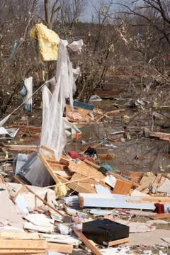 Tornado aftermath in lapeer, mi. Foto stock