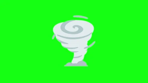 Tornado Animation Green Screen Loop Video stock 337924085