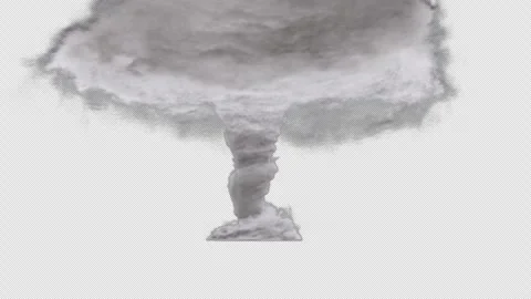 Tornado cloud formation on black isolated background Stock Footage 316975955