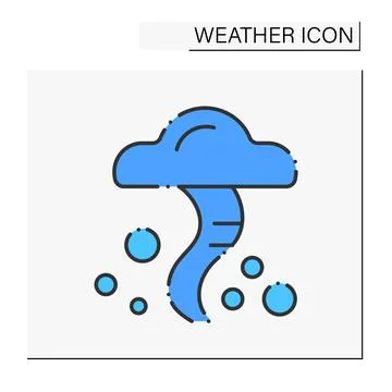 Tornado color icon Illustrazione stock