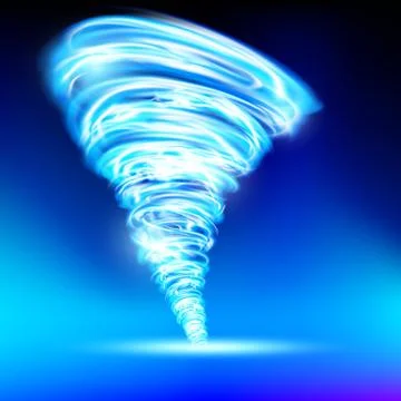 Tornado consisting of blue flame Stock-Illustration